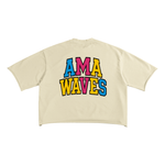 GQOM x AMAWAVES FRENCH TERRY RAW EDGE TEE