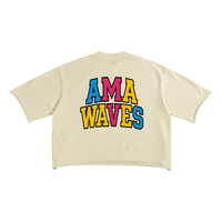 GQOM x AMAWAVES FRENCH TERRY RAW EDGE TEE