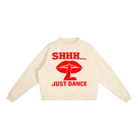 SHHH… JUST DANCE™ OVERSIZED FLEECE MOCK-NECK SWEATER