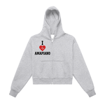 I ❤️ AMAPIANO WOMEN'S CROPPED ZIP HOODIE