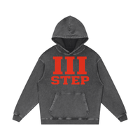 III STEP OVERSIZED ACID WASH HOODIE