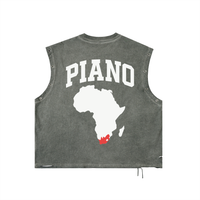 AMAPIANO DISTRESSED GROMMET EYELET TANK TOP