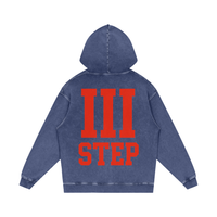 III STEP OVERSIZED ACID WASH HOODIE
