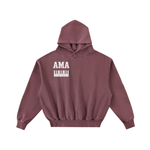 AMAPIANO FRAYED ENZYME WASH FLEECE HOODIE