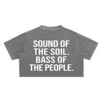 AFRO HOUSE SNOW-WASHED CROP TOP