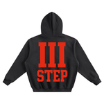 III STEP OVERSIZED BOXY FLEECE HOODIE