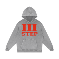 III STEP OVERSIZED ACID WASH HOODIE
