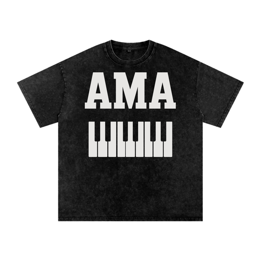 AMAPIANO ACID WASH OVERSIZED  T-SHIRT