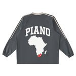 AMAPIANO COLOR-BLOCK V-NECK LONG SLEEVE