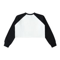 GQOM RAW-HEM RAGLAN CROP TOP SWEATSHIRT
