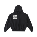 AMAPIANO FRAYED ENZYME WASH FLEECE HOODIE