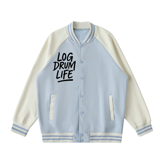 LOG DRUM LIFE VARSITY JACKET – TWO TONED FLEECE