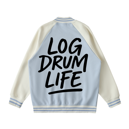 LOG DRUM LIFE VARSITY JACKET – TWO TONED FLEECE