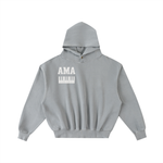 AMAPIANO FRAYED ENZYME WASH FLEECE HOODIE