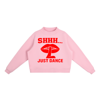 SHHH… JUST DANCE™ OVERSIZED FLEECE MOCK-NECK SWEATER