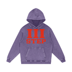 III STEP OVERSIZED ACID WASH HOODIE