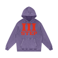 III STEP OVERSIZED ACID WASH HOODIE