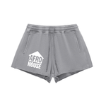 AFRO HOUSE WOMEN'S SNOW WASH DRAWSTRING SHORTS