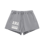 AMAPIANO SNOW WASH EDGE DRAWSTRING SHORTS