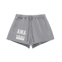 AMAPIANO SNOW WASH EDGE DRAWSTRING SHORTS