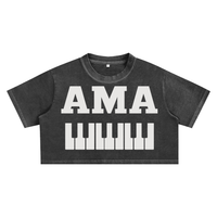 AMAPIANO SNOW WASH OVERSIZED CROP TOP