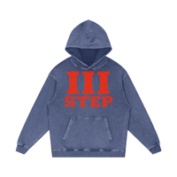 III STEP OVERSIZED ACID WASH HOODIE
