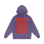 III STEP OVERSIZED ACID WASH HOODIE