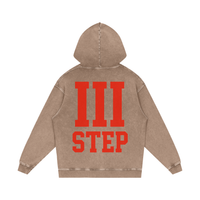 III STEP OVERSIZED ACID WASH HOODIE