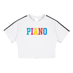 PIANO MULTI-COLOR TAPED PERFORMANCE CROP TOP