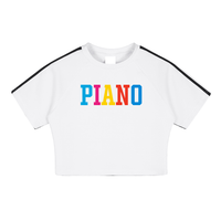 PIANO MULTI-COLOR TAPED PERFORMANCE CROP TOP