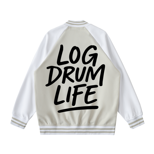 LOG DRUM LIFE VARSITY JACKET – TWO TONED FLEECE