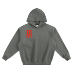 III STEP OVERSIZED BOXY FLEECE HOODIE