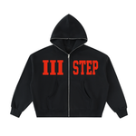 III STEP x PIANO HEAVYWEIGHT BOXY ZIP HOODIE