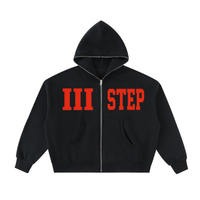 III STEP x PIANO HEAVYWEIGHT BOXY ZIP HOODIE