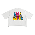 GQOM x AMAWAVES FRENCH TERRY RAW EDGE TEE