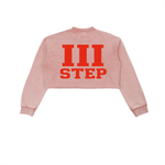 III STEP SNOW WASH RAW EDGE CROPPED SWEATSHIRT