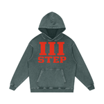 III STEP OVERSIZED ACID WASH HOODIE