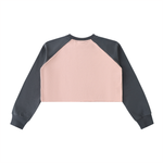 HOUSE RULES RAW HEM CROP SWEATSHIRT
