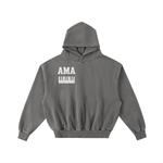 AMAPIANO FRAYED ENZYME WASH FLEECE HOODIE