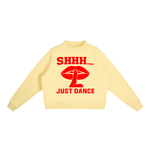 SHHH… JUST DANCE™ OVERSIZED FLEECE MOCK-NECK SWEATER