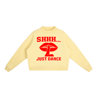 SHHH… JUST DANCE™ OVERSIZED FLEECE MOCK-NECK SWEATER