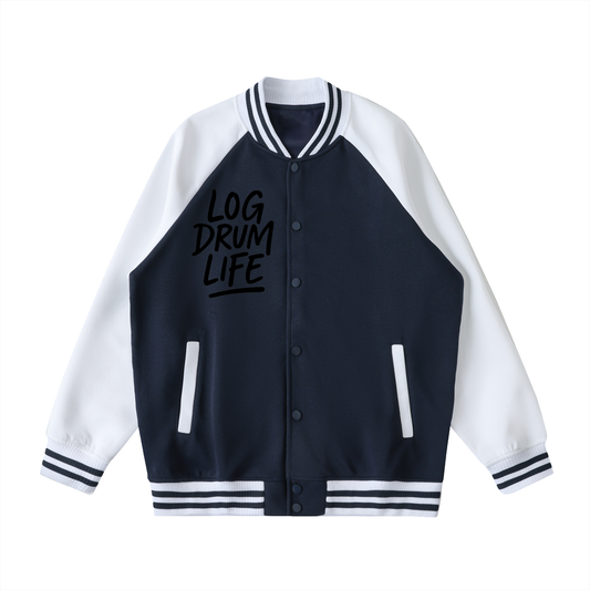 LOG DRUM LIFE VARSITY JACKET – TWO TONED FLEECE