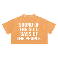 AFRO HOUSE SNOW-WASHED CROP TOP