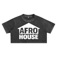 AFRO HOUSE SNOW-WASHED CROP TOP