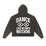 HOUSE HEADS VINTAGE WASH FRAYED-HEM HOODIE