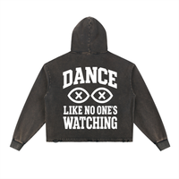 HOUSE HEADS VINTAGE WASH FRAYED-HEM HOODIE