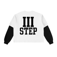 III STEP LAYERED CONTRAST SLEEVE T-SHIRT