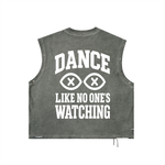 HOUSE DISTRESSED GROMMET EYELET TANK TOP