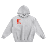 III STEP OVERSIZED BOXY FLEECE HOODIE