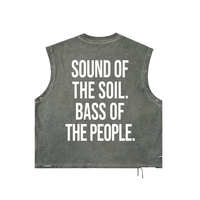 III STEP DISTRESSED GROMMET EYELET TANK TOP